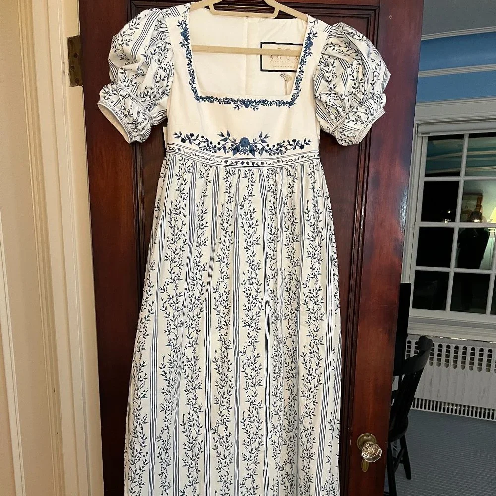 NWT Agua by Agua Bendita Pistachio Embroidered Dress Size L - Picture 3 of 8
